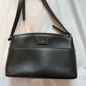 Kate Spade Black Leather Bag with Gold Accents